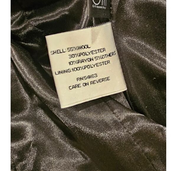 Kenneth Cole New York 3/4 Length Black Pea Coat Size 14 - Picture 12 of 13